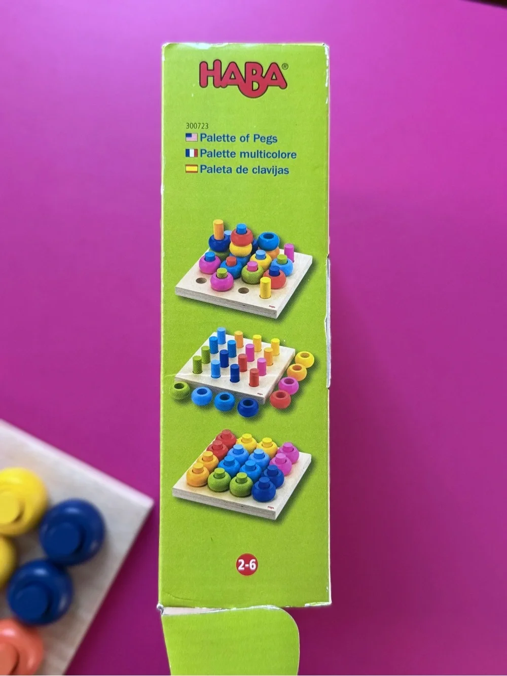 Haba Palette of Pegs Toy Educational Puzzle Cognitive Development Wooden Toy